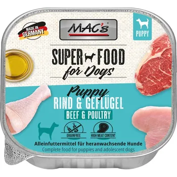 Krmivo pro psa MAC's Dog Puppy hovězí a drůbeží maso 10 × 150 g