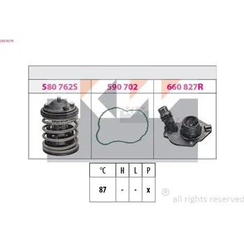 Těsnění motoru Termostat, chladivo KW 580 827K