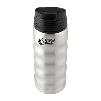 Láhev Pioneer Termolahev s pítkem Travel Stříbrná, 480 ml