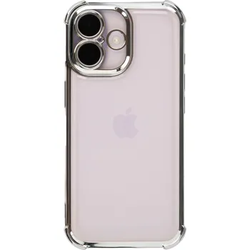 Pouzdro na mobilní telefon Průhledný kryt se stříbrnou hranou pro iPhone 17