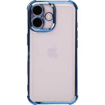 Pouzdro na mobilní telefon Průhledný kryt s modrou hranou pro iPhone 17