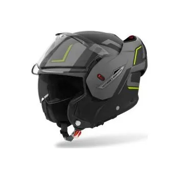 Helma na motorku Překlopná přilba AIROH MATHISSE 2 Genius P/J žlutá matná - XL(61)