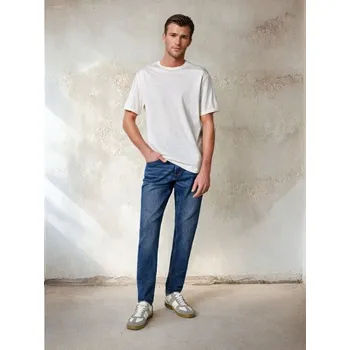 Pánské tričko Sinsay - Tričko s krátkým rukávem - krémová - 1023Z-01X - 1023Z-01X-L