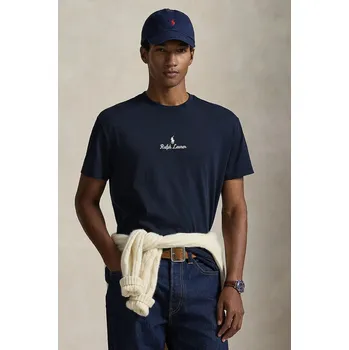 Bavlněné tričko Polo Ralph Lauren 710981370 námořnická modř 59X, vel. M