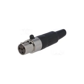 Elektrická zásuvka Zástrčka XLR mini zásuvka PIN 4 na kabel pájení přímý