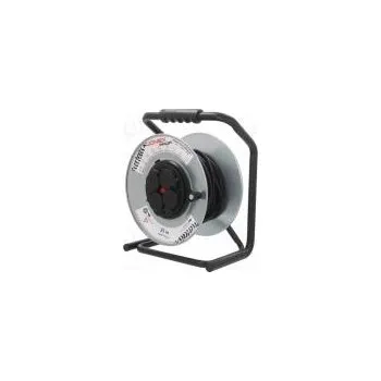 Prodlužovací kabel Prodlužovací síťový kabel Zásuvky 4 guma černá 25m 16A