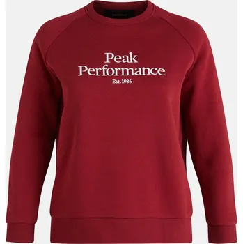 Dámská mikina Dámská Mikina PEAK PERFORMANCE ORIGINAL CREW G77752280_RR1 – Červená L
