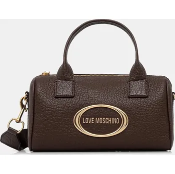 Kabelka Kožená kabelka Love Moschino hnědá barva, JC4338PP0NK1431A 89A, vel. ONE SIZE