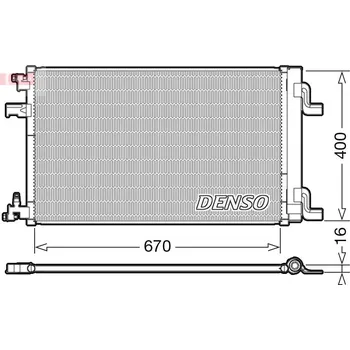 Výparník klimatizace Kondenzátor, klimatizace DENSO DCN20002