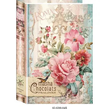 Čokoláda Masha Bonboniéra kniha Romance Květiny 200g (Masha Bonboniéra kniha Romance Květiny 200g)