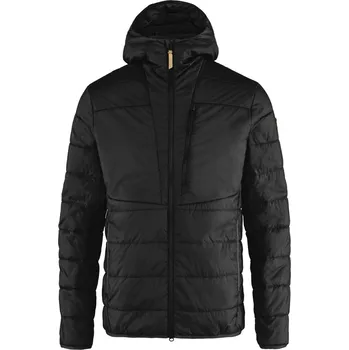 turistická zateplená bunda pánská FJÄLLRÄVEN Keb Padded Hoodie M Black - XS