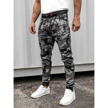 Grafitové pánské maskáčové tepláky Bolf KZ15A - M