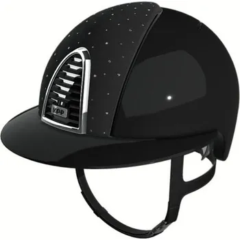 Jezdecká přilba Jezdecká ochranná helma KEP Cromo 2.0 Polish Metal 2 Polo Suede Goccia Silvernight