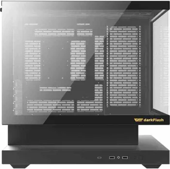 PC skříň Počítačová skříň Darkflash F1 (černá) + 6 ventilátorů ARGB