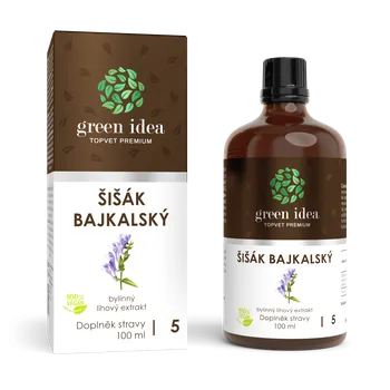 Přírodní produkt GREEN IDEA Šišák bajkalský tinktura 100 ml