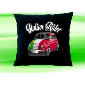 Dekorativní polštářek Polštářek FIAT 500 černý (polštář FIAT 35x35 cm)