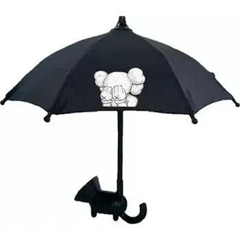 Deštník pro telefon s přísavkou, černá klaun