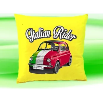 Dekorativní polštářek Polštářek FIAT 500 žlutý (polštář FIAT 35x35 cm)