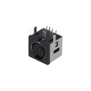 Elektrická zásuvka Zásuvka DIN mini zásuvka PIN 8 THT úhlové 90°