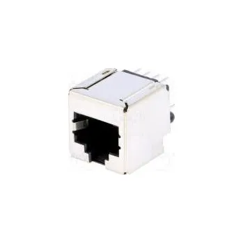 Elektrická zásuvka Zásuvka RJ45 PIN 8 Uspořádání výv 8p8c Press Fit přímý