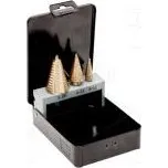 Sada vrtáků rychlořezná ocel HSS kovová krabička 3ks