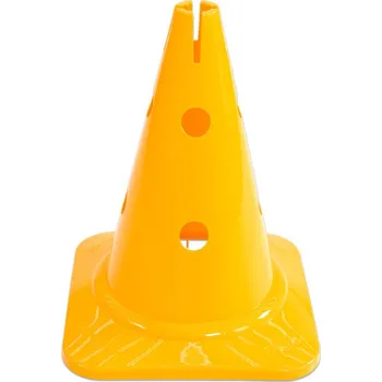 Sportovní kužel Kužel s otvory, výška 30 cm- žlutý