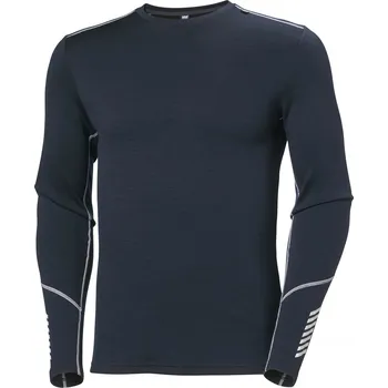 Pánské oblečení Pánské Termo tričko HELLY HANSEN LIFA MERINO MIDWEIGHT CREW 49364_600 – Tmavě modrá XL