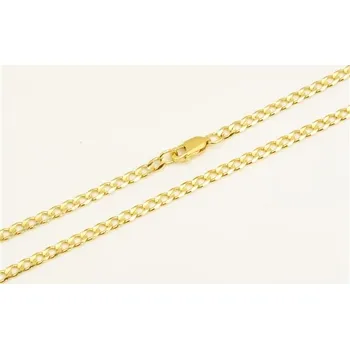 Řetízek Stříbrný pozlacený řetízek pancr 55 cm STRR0592F + dárek zdarma