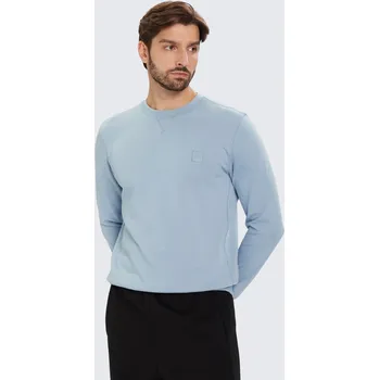 Pánská mikina Pánská mikina BOSS Orange Westart 50509323 světle modrá Velikost: S