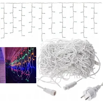 Vánoční dekorace Foxter DAH200 Vánoční světelný závěs FLASH 200 LED, IP44, 30W multicolor 8 m