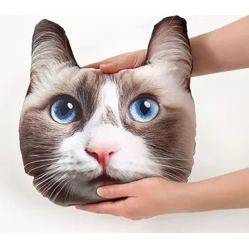 Polštář Bytový Textil Škodák a.s. Polštář dětský dekorační 3D, kočka ragdoll, 25×20 cm