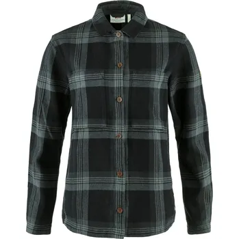 košile dámská FJÄLLRÄVEN Singi Flannel Overshirt W, Black-Iron Grey - M