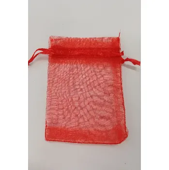 Dárková taška Organzový sáček - 9 x 7 cm - červený