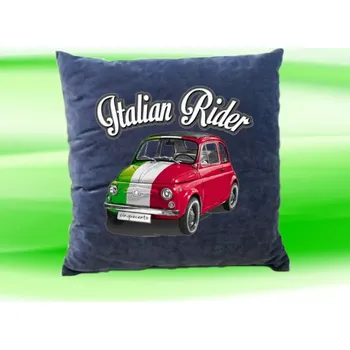 Dekorativní polštářek Polštářek FIAT 500 šedý (polštář FIAT 35x35 cm)