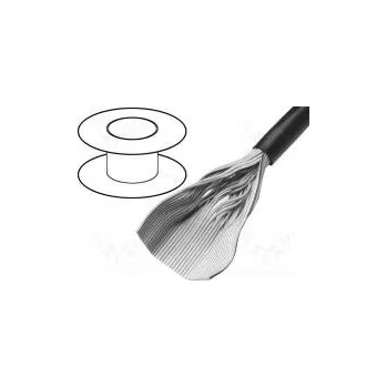 elektrický kabel Vodič plochý kabel kulatý 1,27mm licna Cu 10x28AWG PVC černá