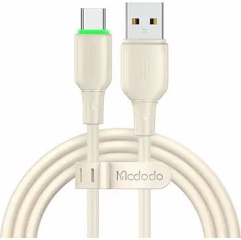 Datový kabel USB to USB-C Cable Mcdodo CA-4750 with LED light 1.2m (beige)