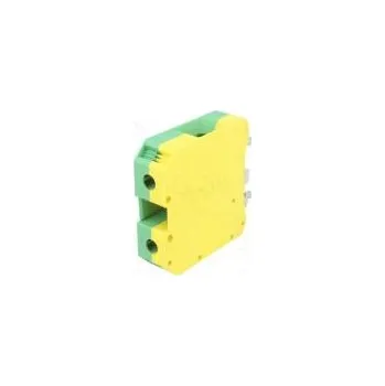 Svorka na lištu 50mm2 póly 1 svorky 2 žluto-zelená Šíř 20mm