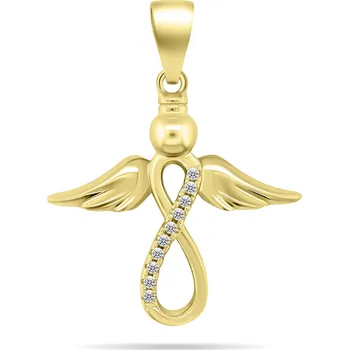 Přívěsek Brilio Silver Půvabný pozlacený přívěsek Anděl PT112Y + 2 měsíce na vrácení zboží