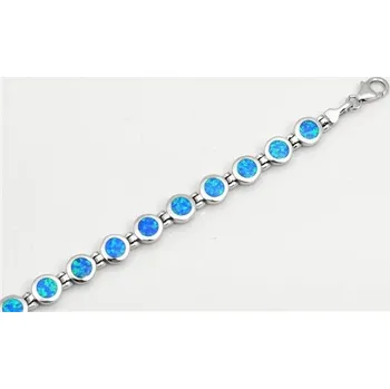 Náramek Dámský stříbrný opálový náramek 19 cm STNA0907F + dárek zdarma