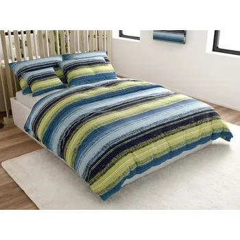 Povlečení Povlečení z mikrovlákna BLUE STRIPES modré Rozměr povlečení: 2 ks 70 x 90 cm | 200 x 220 cm