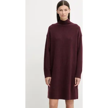 Dámské šaty Šaty s příměsí vlny Marc O'Polo vínová barva, mini, oversize, 5000007471 93X, vel. XS