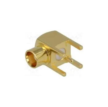 Elektrická zásuvka Zásuvka MCX zásuvka úhlové 90° 50Ω THT teflon zlacený
