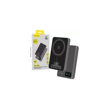 Powerbanka Externí baterie POWER BANK Blavec (BJ-03) 3v1, Slim 13,5mm, 10000mAh, Magsafe, Indukce 22,5W, 1x USB C, barva grey