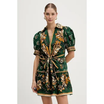 Dámské šaty Bavlněné šaty Farm Rio 351134 zelená 79X, vel. S