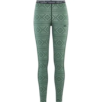 Dámské oblečení Dámské Termo legíny KARI TRAA FLOKE PANT 622597 MURK – Zelená XS