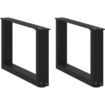 Stolová podnož OMAXI Nohy konferenčního stolku ve tvaru U, 2 ks, černé, 50 x (30-31) cm, ocel 310750