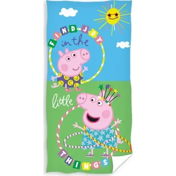 Carbotex Dětská osuška Prasátko Pepina Zábava s Georgem 70x140cm