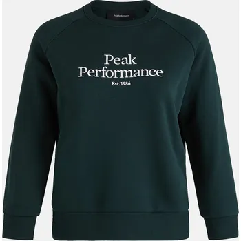Dámská mikina Dámská Mikina PEAK PERFORMANCE ORIGINAL CREW G77752220_4CA – Zelená S