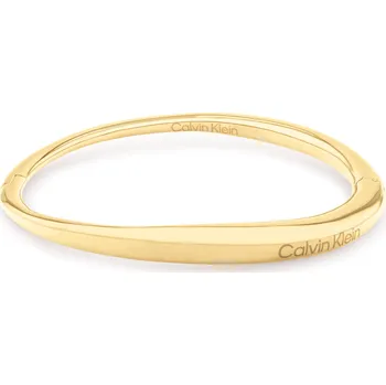 Šperk Calvin Klein Pevný dámský náramek z pozlacené oceli Elongated Drops 35000350 + 2 měsíce na vrácení zboží