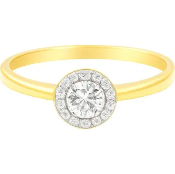 Prsten Zlatý 585/1000 prsten se zirkony NF277